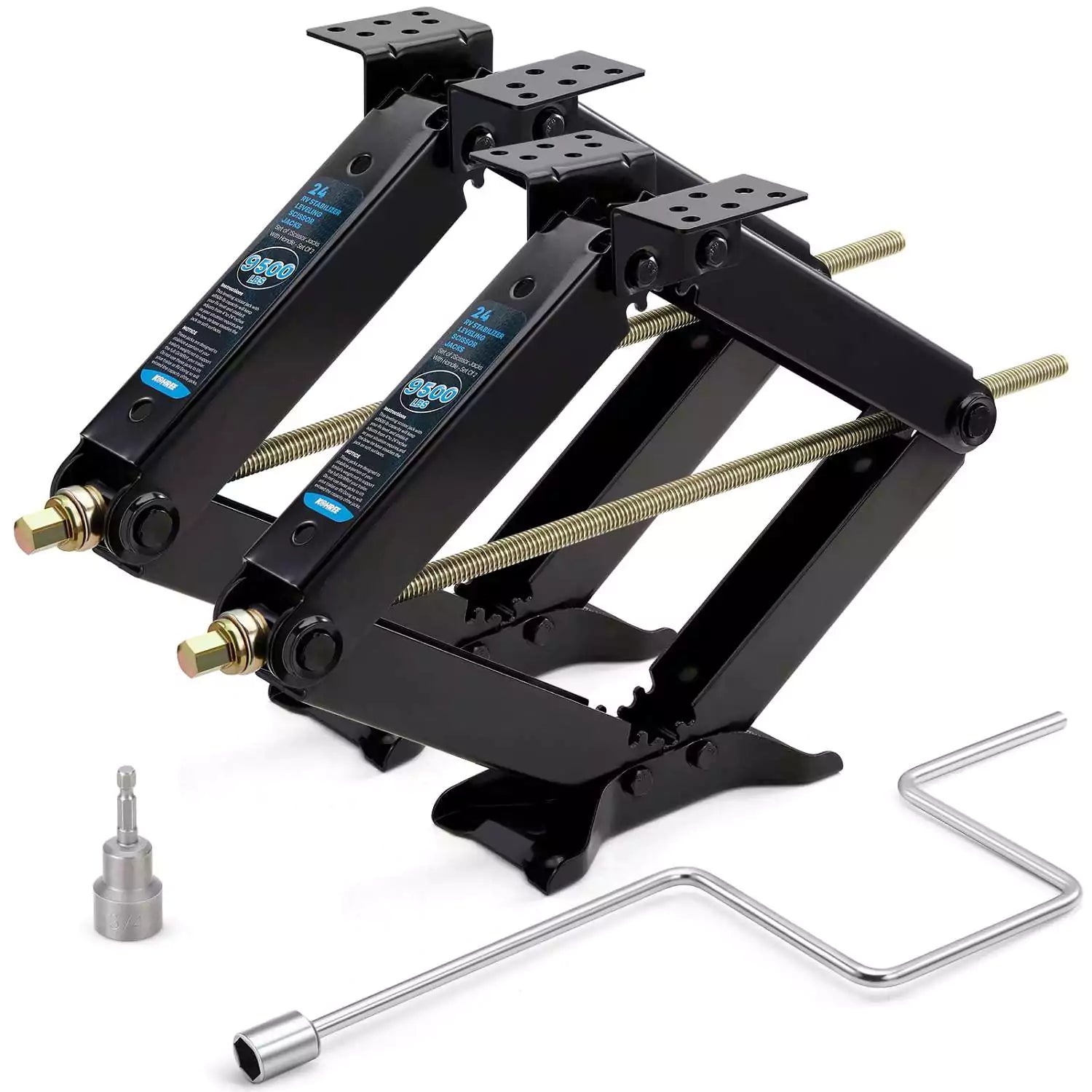 2 pack 9500lbs RV scissor jacks