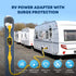 RV power adapter with surge protection features