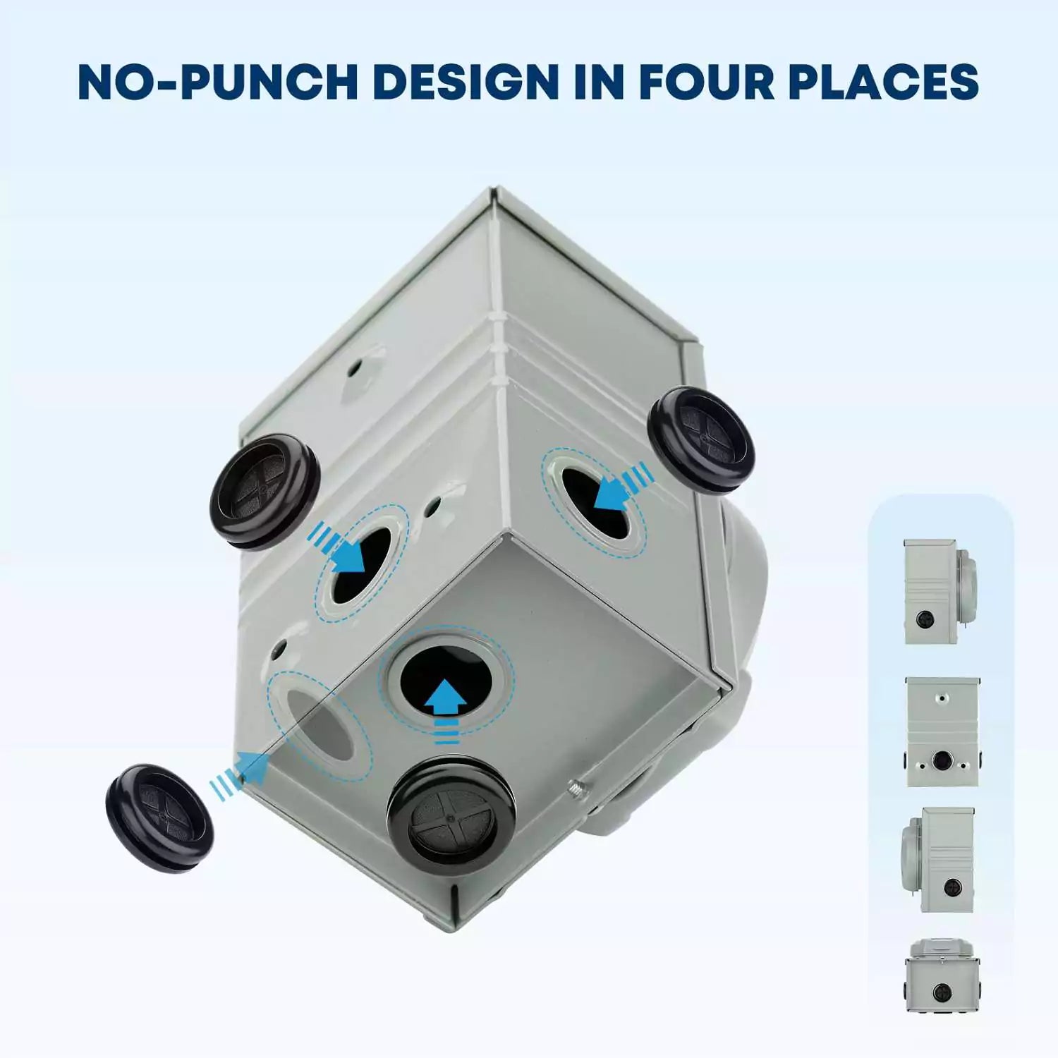 No punch design in four places 50 amp inlet box for generator