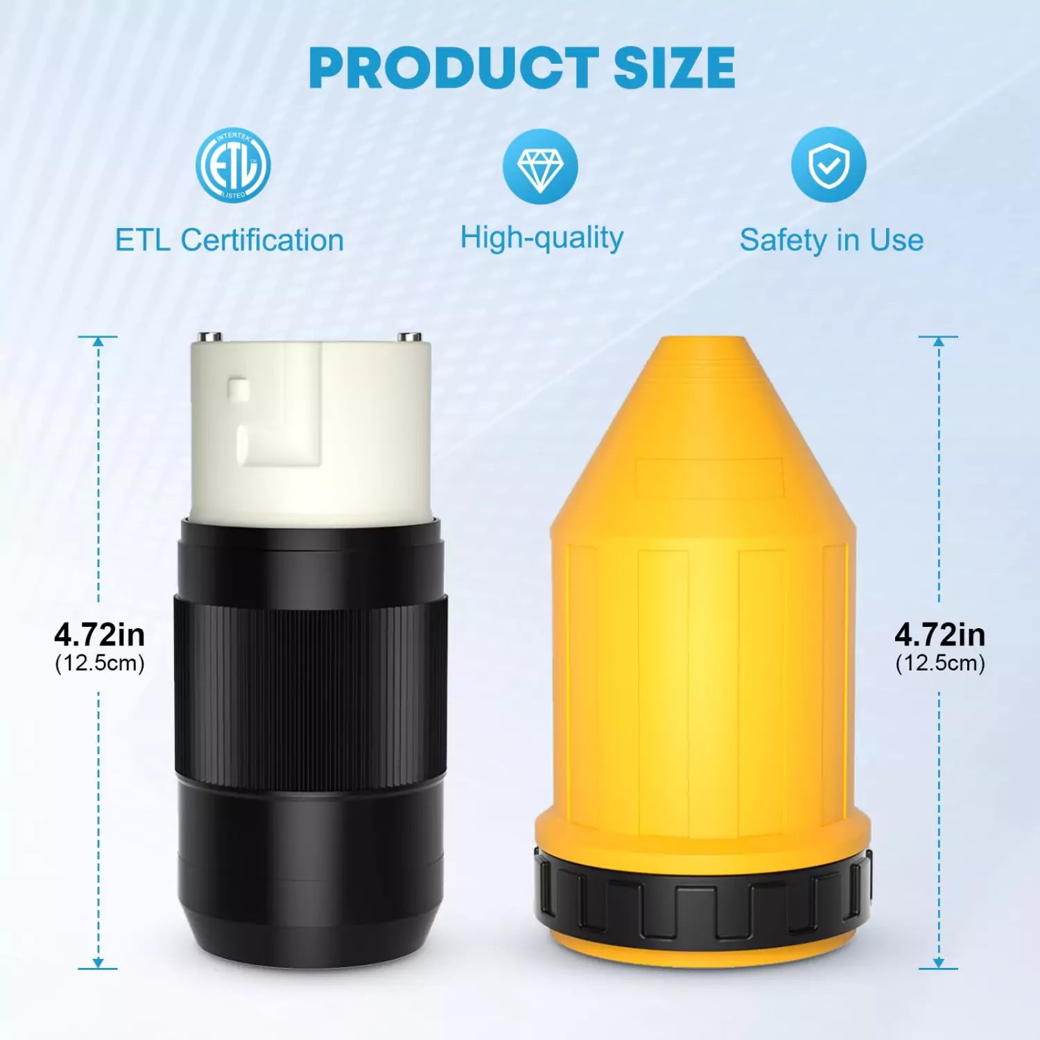 Kohree 50 amp motorhome plug shore inlet size