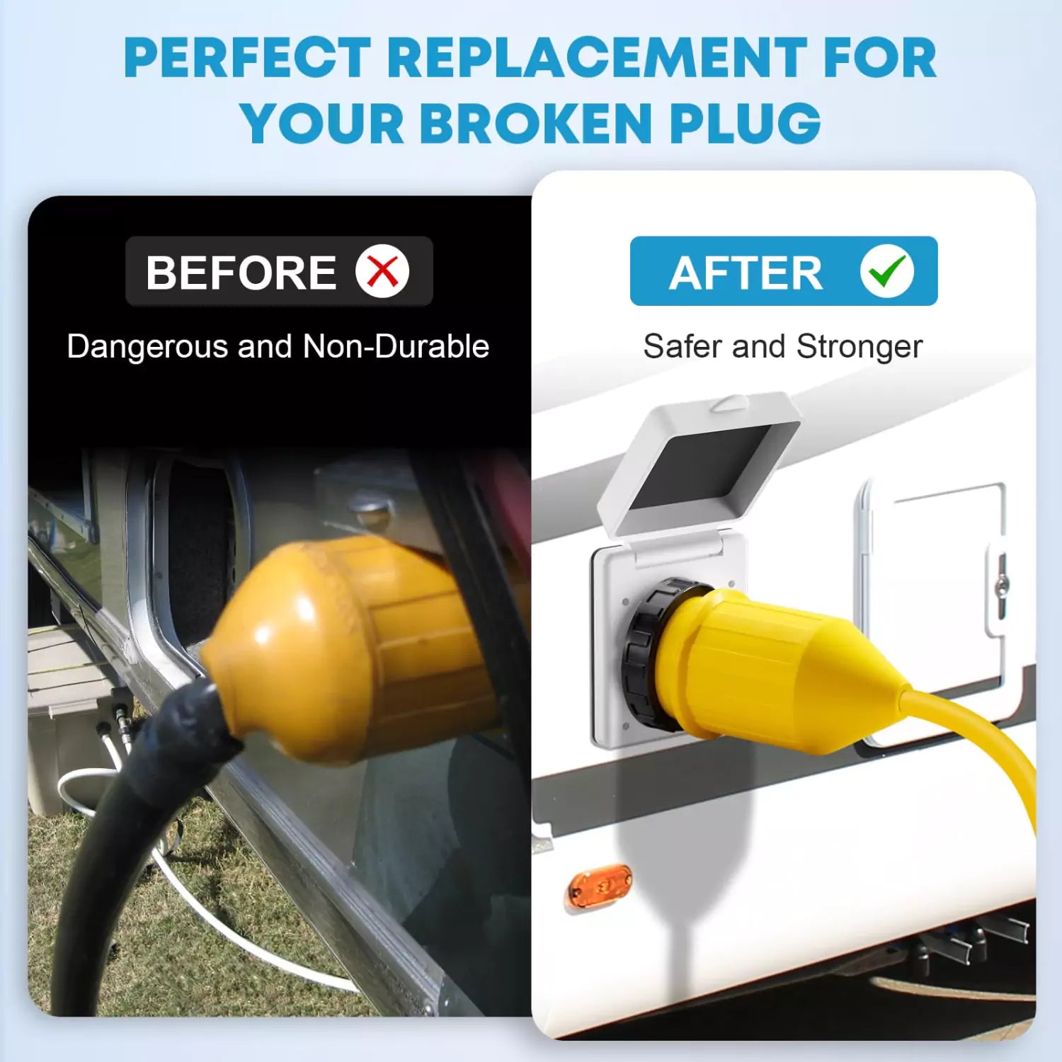 Perfect replacement for your broken RV plug