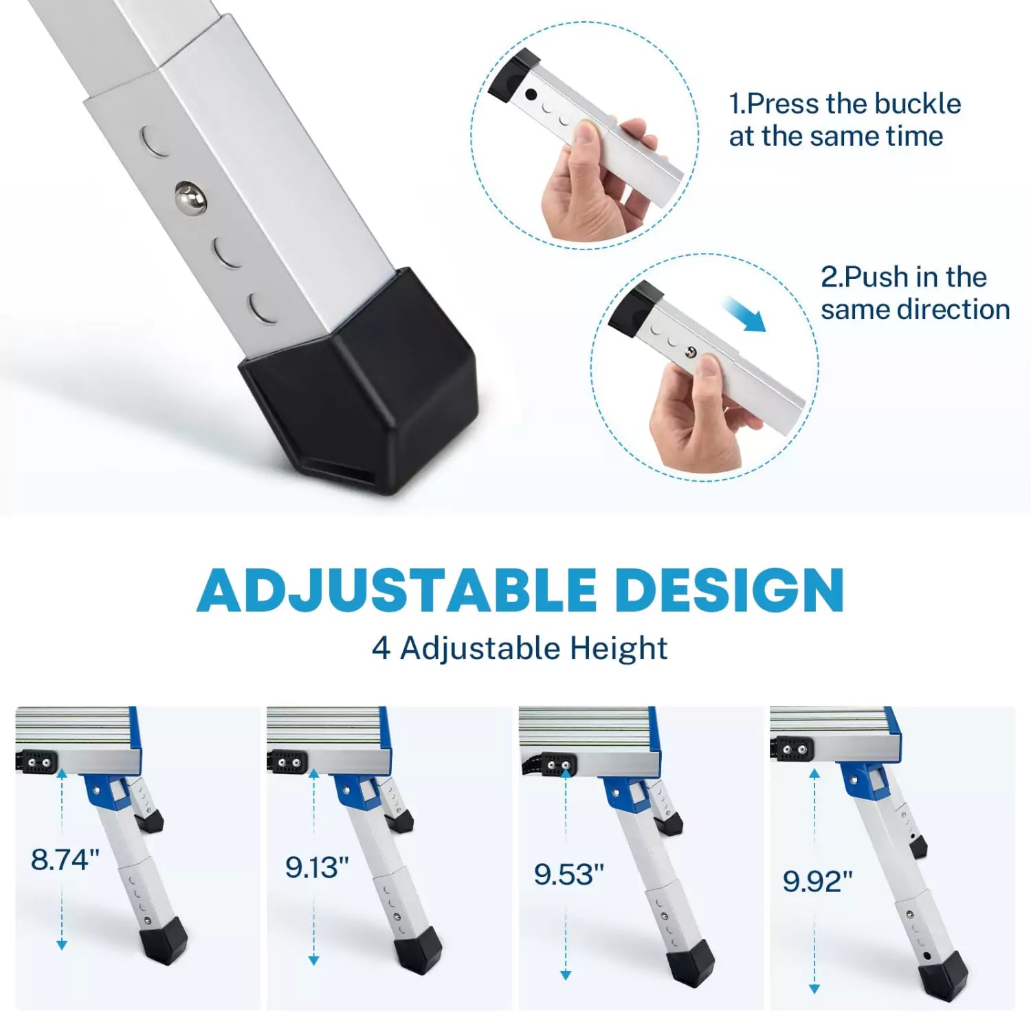 Adjustable design aluminum RV step stool