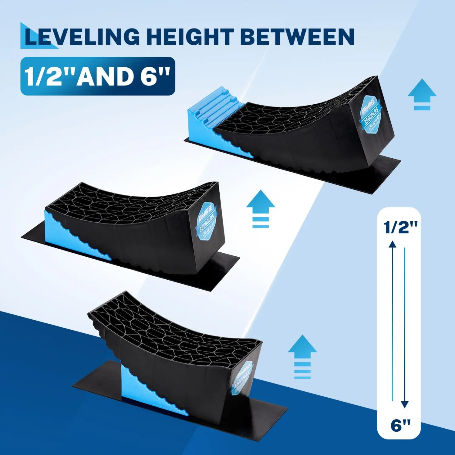 Kohree camper leveler kit leveling height between 1/2'' and 6''