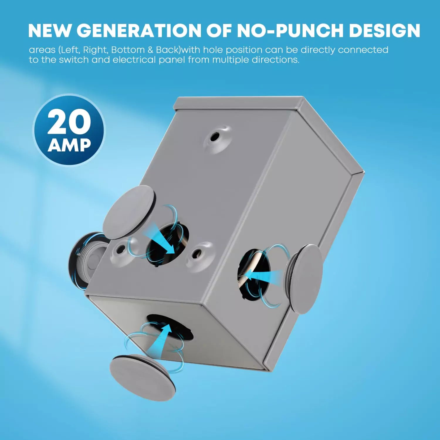 No punch design 20 amp electrical transfer switch for generator