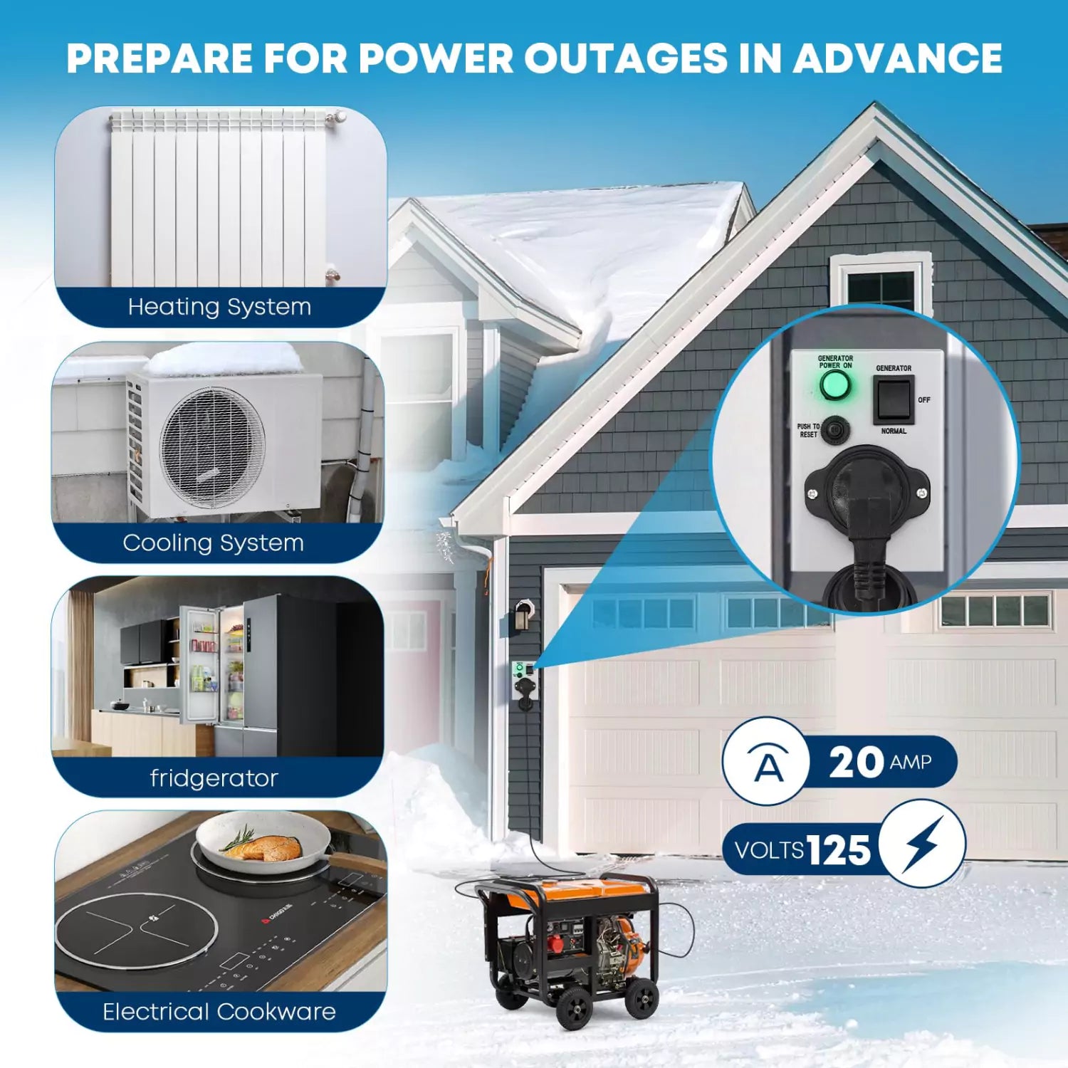 Prepare for power outages in advance