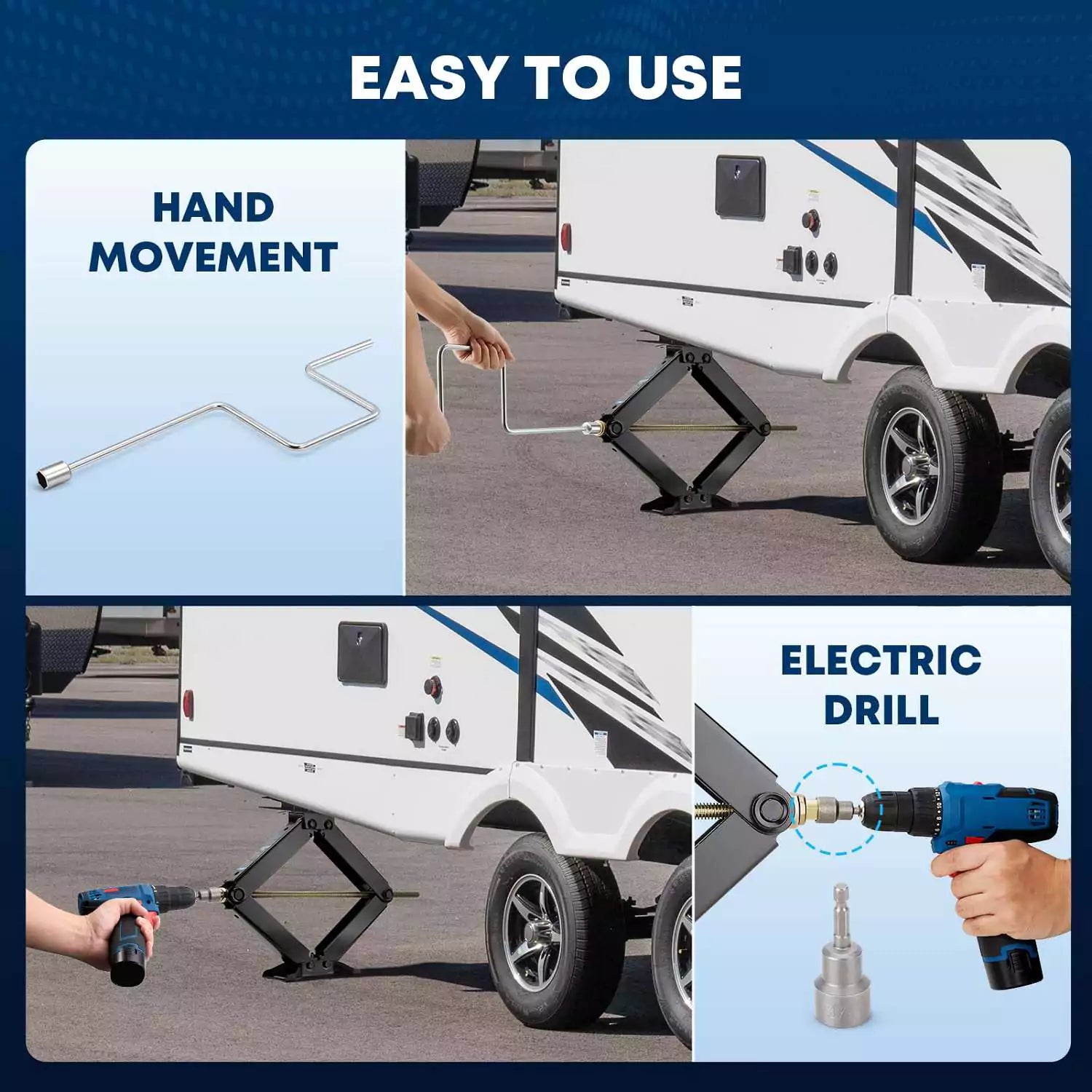 Heavy duty RV stabilizer jacks application