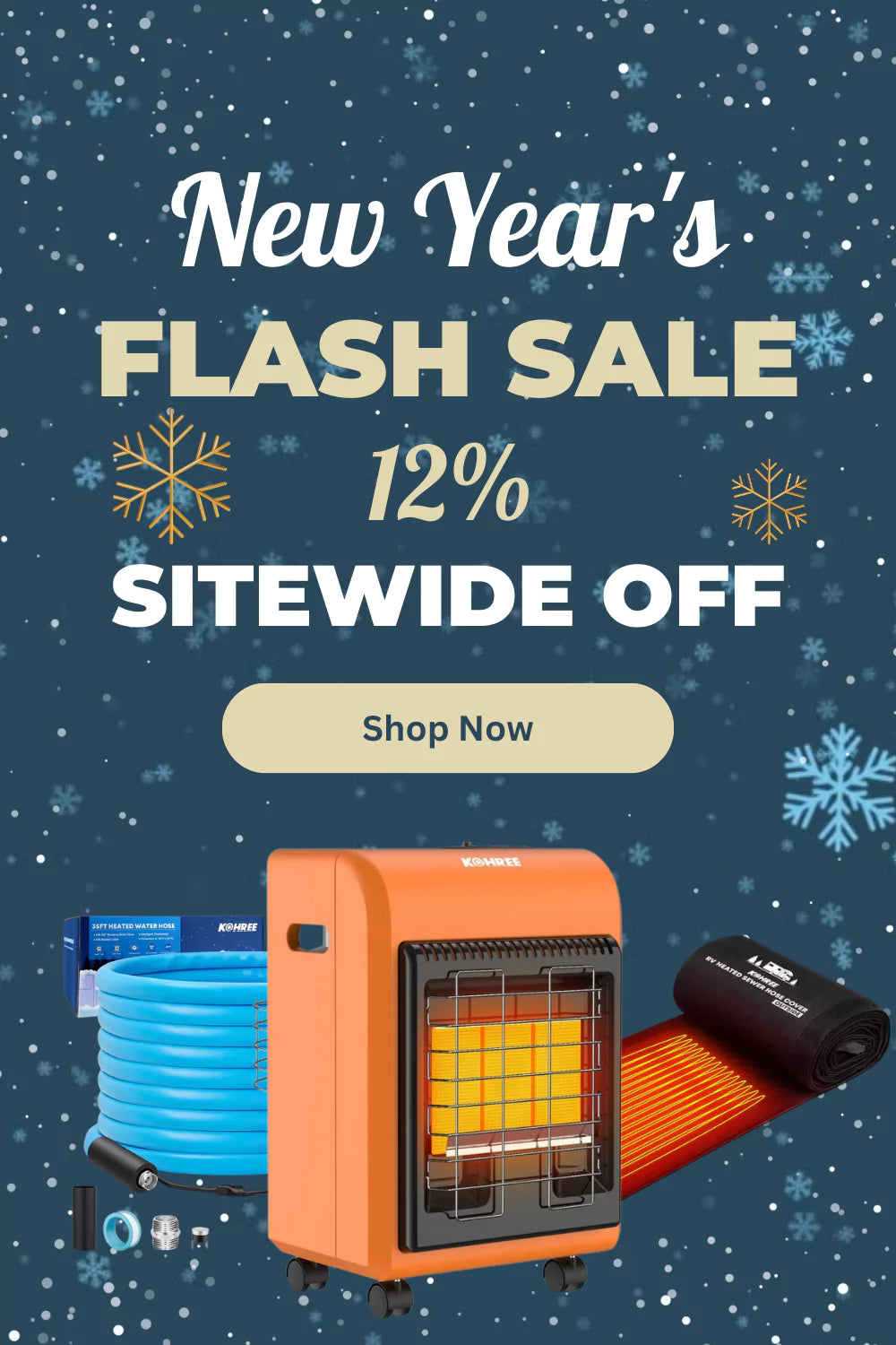 Kohree new year flash sale 12% sitewide off