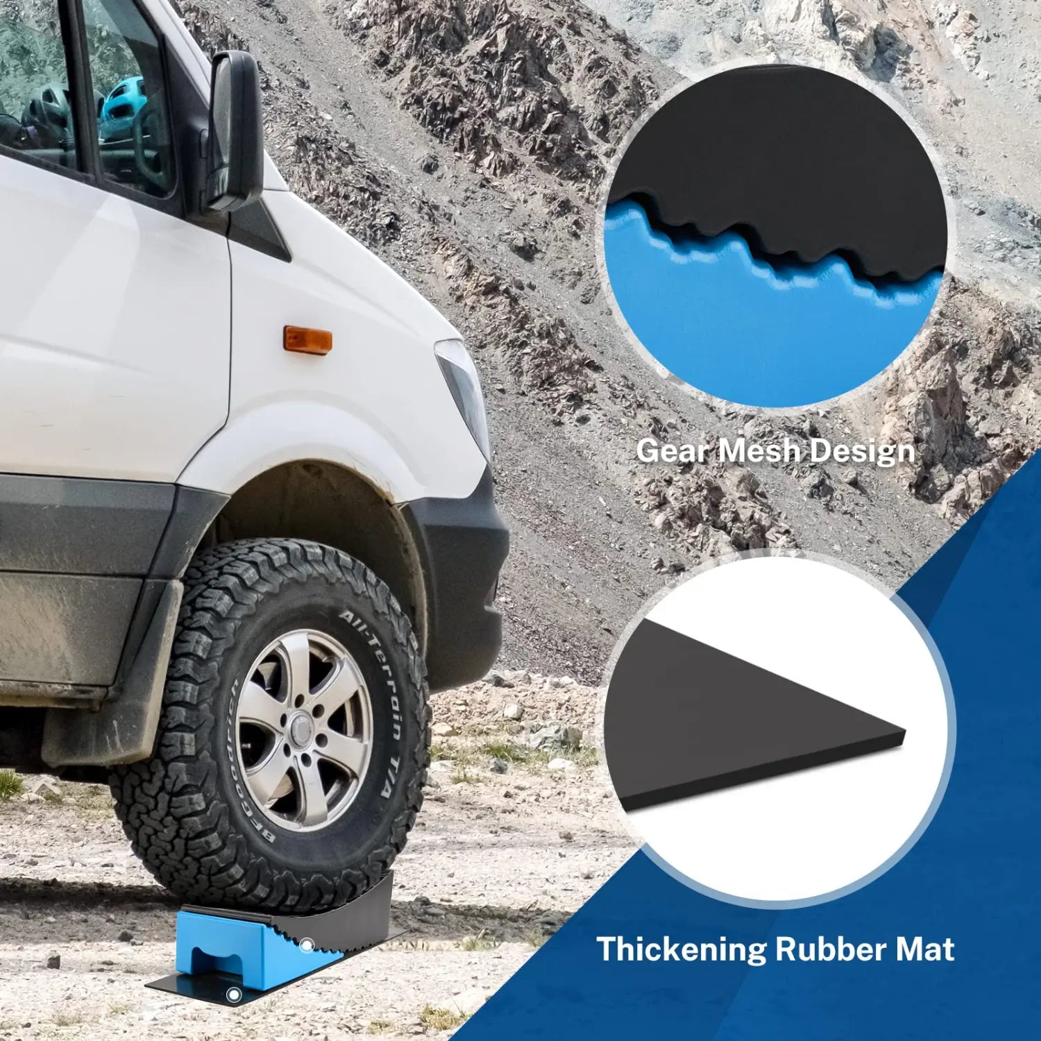 Kohree RV trailer blocks design with gear mesh and thickening rubber mat